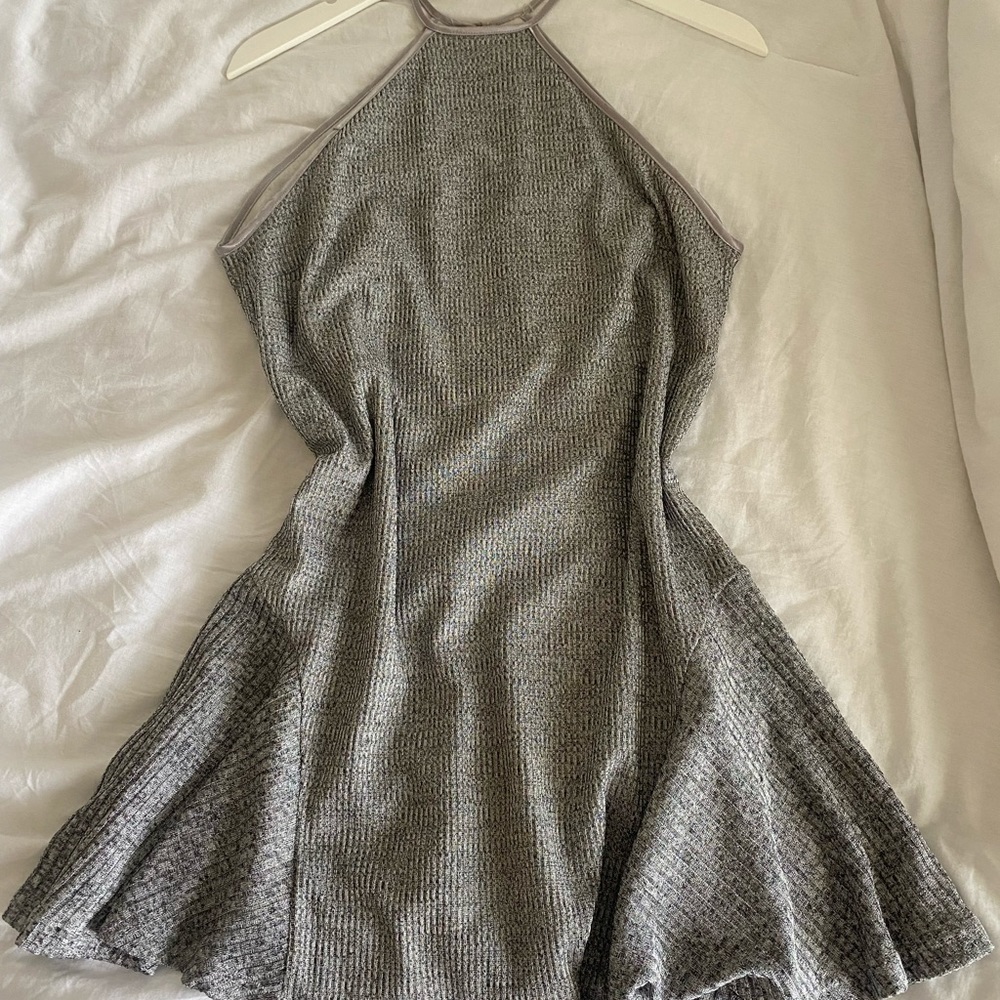 Flowy silver dress